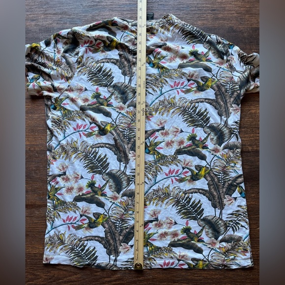 Men's H&M T-Shirt Multicolor All-Over L Tropical Animal Print Art Street City - Picture 11 of 12